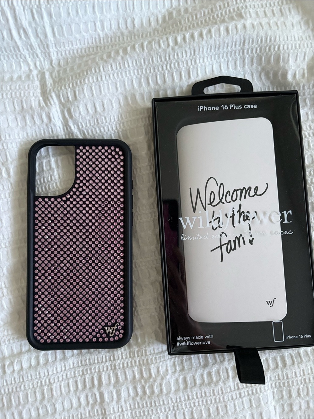 Wildflower Rhinestone Pink iPhone 16 Plus Case